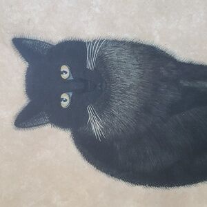 VTG black cat artwork